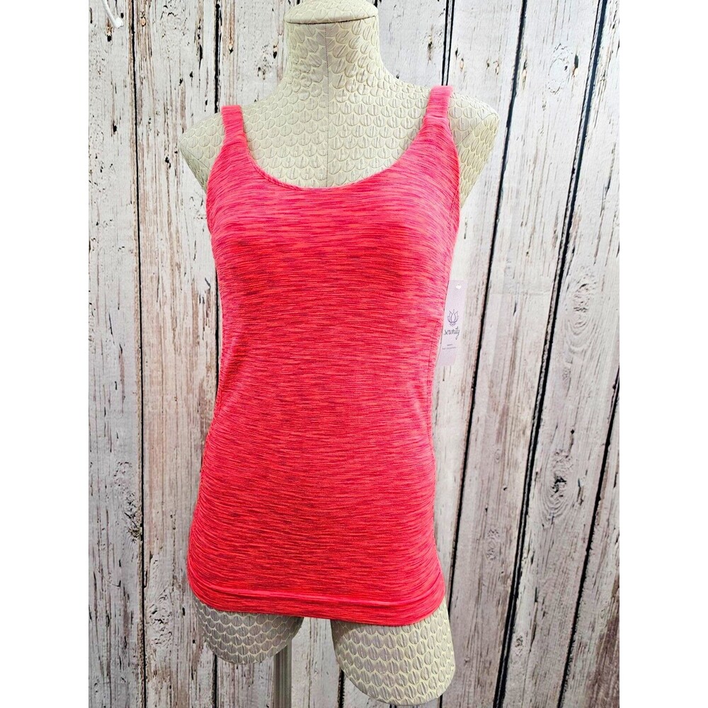 SERENITY by TART Pink Spacedye Workout Tank Top Women's M‎ Built In Bra NEW